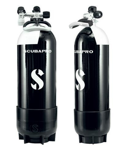 Scubapro Tauchflasche 12 Liter (lang) mit Standfuss &amp; Mono-Ventil